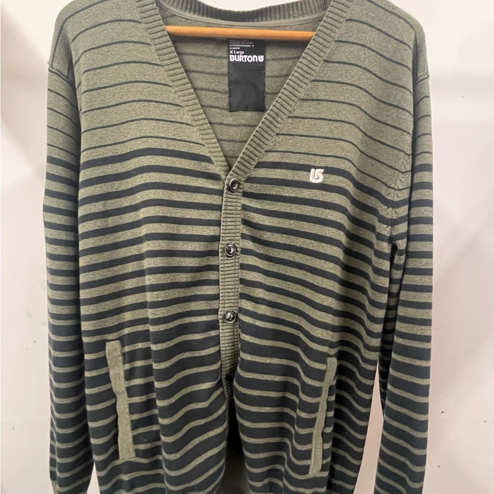 Burton Men's Striped Green Sweater